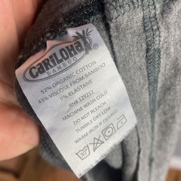 Cariloha Bamboo Long Sleeve T shirt Grey Small 35 - Picture 6 of 6